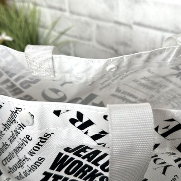 LuLuLemon Black & White Large reusable Tote Bag - Picture 9 of 9